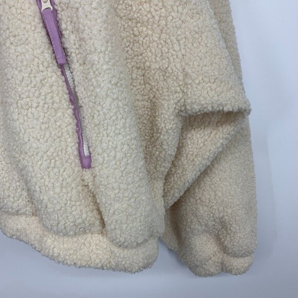 Universal Thread Pullover Faux Sherpa Button Snap Cream Sweatshirt - Picture 5 of 10